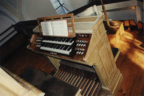 Orgel Unlingen Spieltisch
